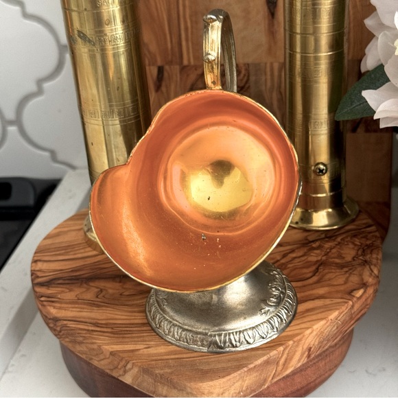 Vintage E.P. ZINC silver plated Allou Sugar Scuttle with Gold Wash. - Picture 4 of 7